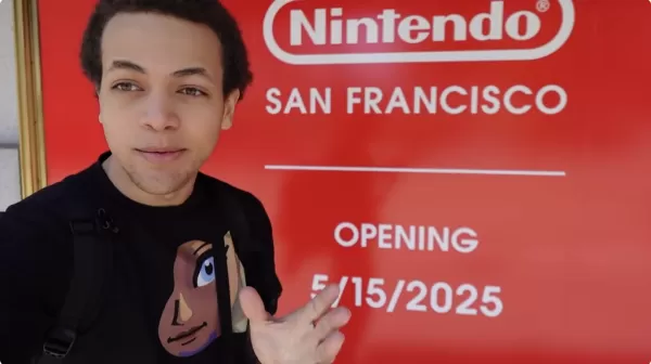 Camper attend à l'extérieur du magasin de San Francisco Nintendo pour Switch 2 avant le lancement