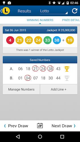 SA Lotto & Powerball Results 스크린샷 1