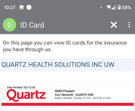 Quartz MyChart ဖန်သားပြင်ဓာတ်ပုံ 1