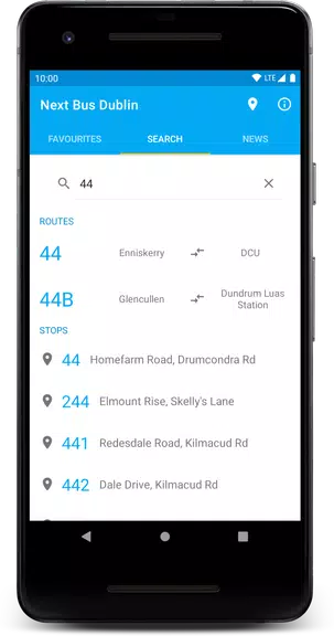 Next Bus Dublin ภาพหน้าจอ 1