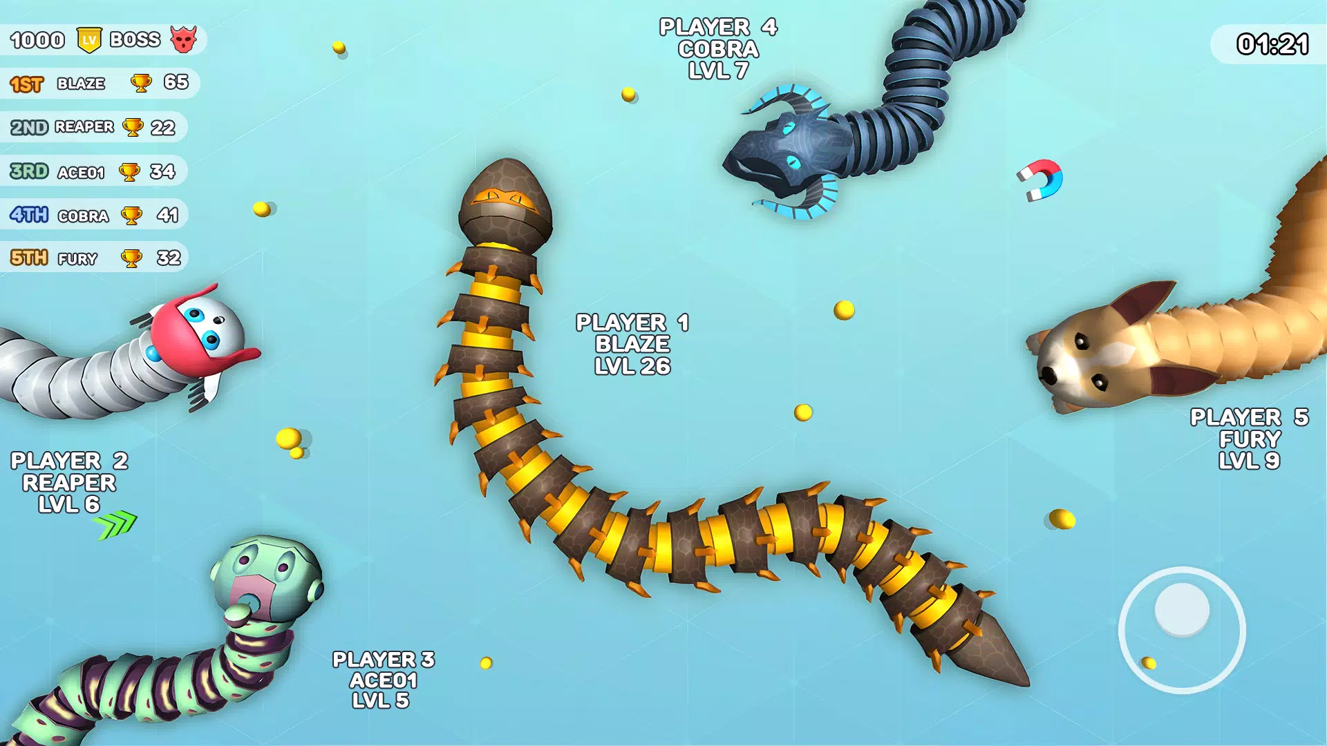 Worms Clash - Snake Games Ảnh chụp màn hình 1