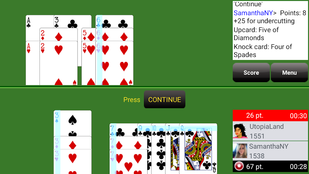Gin Rummy Club स्क्रीनशॉट 1