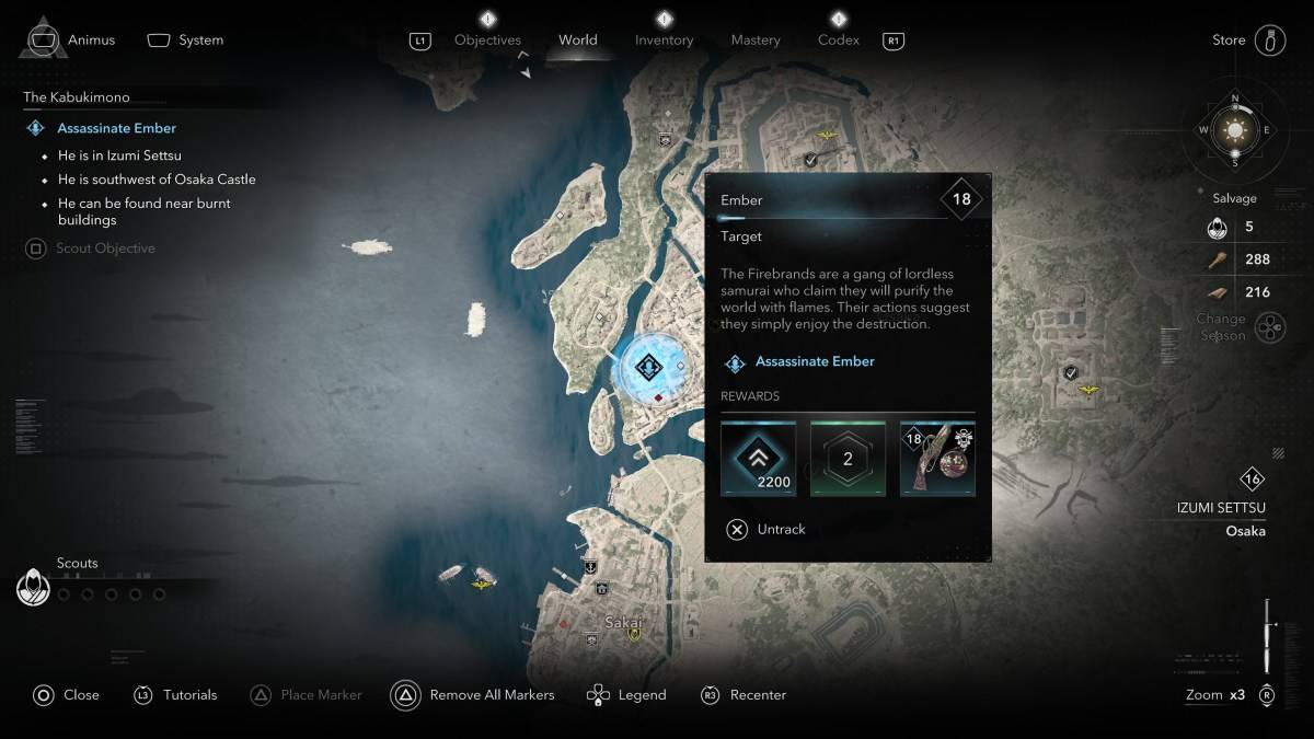 Jak i gdzie znaleźć wszystkich członków Kabukimono w Ember Assassin's Creed Shadows