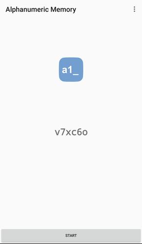 Alphanumeric Memory Schermafbeelding 0