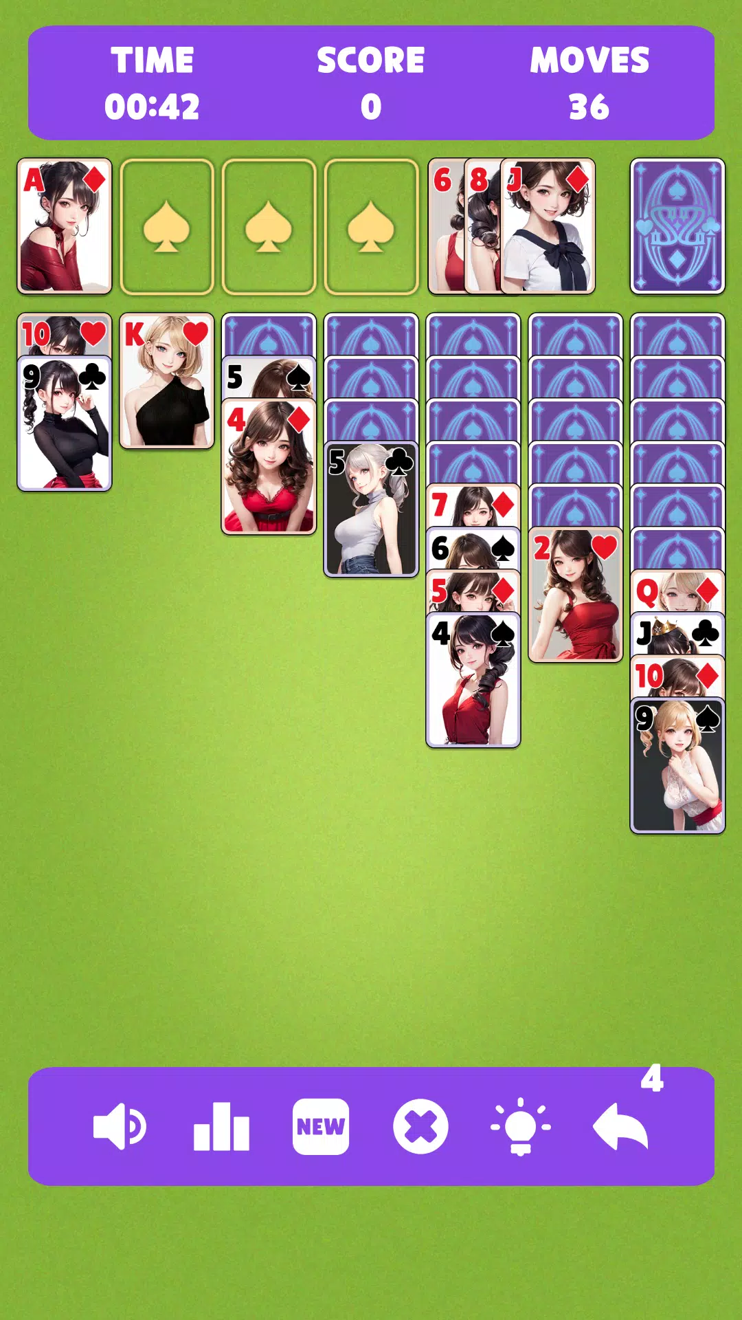 Sexy solitaire girls: ani card Screenshot 3