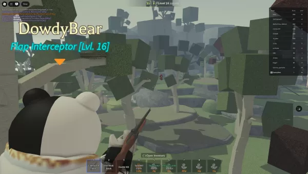 A Beaks player is shooting at birds