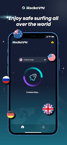 iRocketVPN - Secure VPN Proxy Ảnh chụp màn hình 1