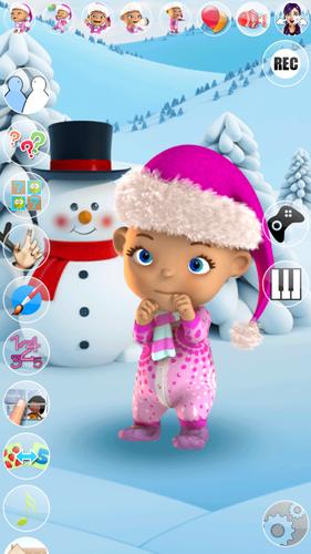 Talking Baby Babsy Winter Fun स्क्रीनशॉट 1