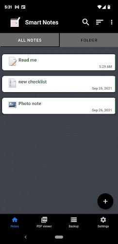 Smart Notes App Screenshot 0