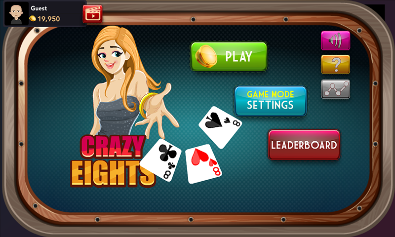 Offline Crazy Eights - Free Card Game 螢幕截圖 0