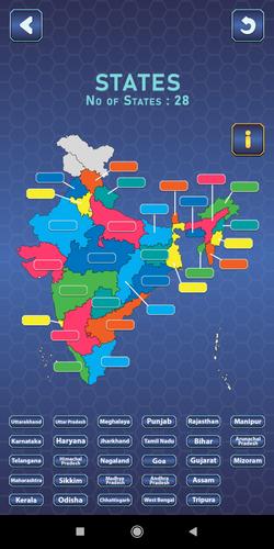 India Mapper-(India Map Game) स्क्रीनशॉट 3