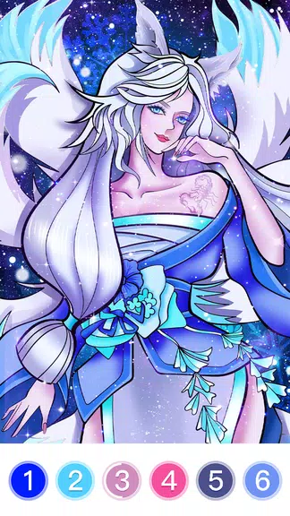 Schermata Fantasy Coloring Game, Paint by Number Offline 0