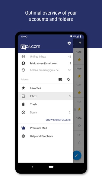 mail.com: Mail app & Cloud Screenshot 1