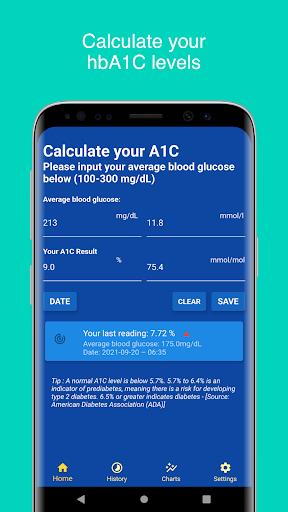 A1C 計算器 - 血糖追踪應用 螢幕截圖 0