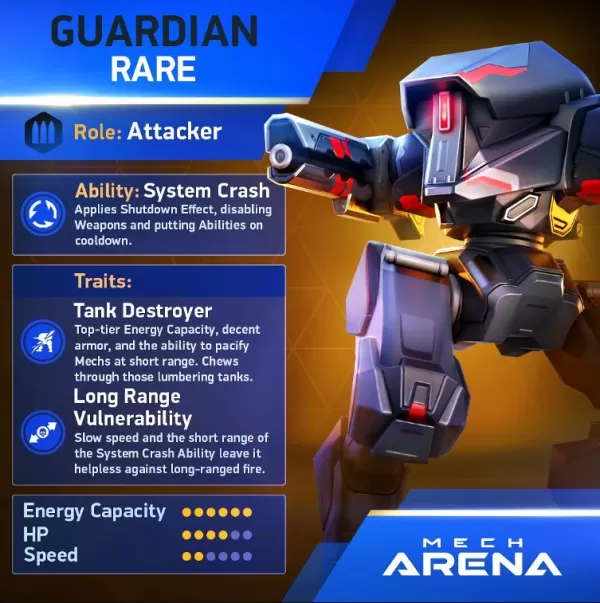 Guardian Mech gameplay showcase in Mech Arena