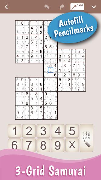 MultiSudoku: Samurai Sudoku Mod Capture d'écran 2