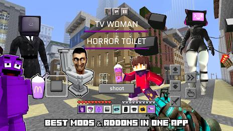 Horror Toilet Mods Minecraft Ảnh chụp màn hình 1