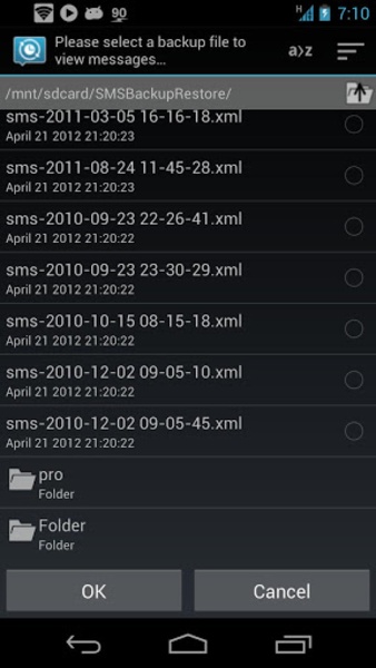 SMS Backup & Restore Screenshot 2