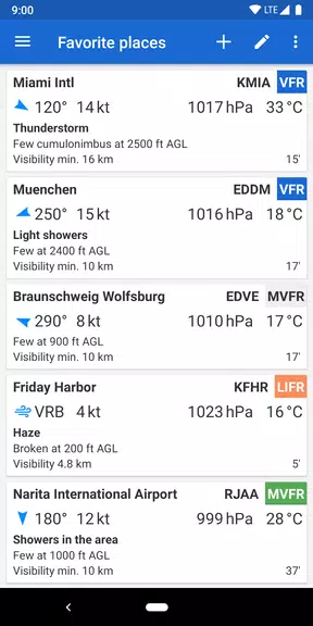 Avia Weather - METAR & TAF 螢幕截圖 0
