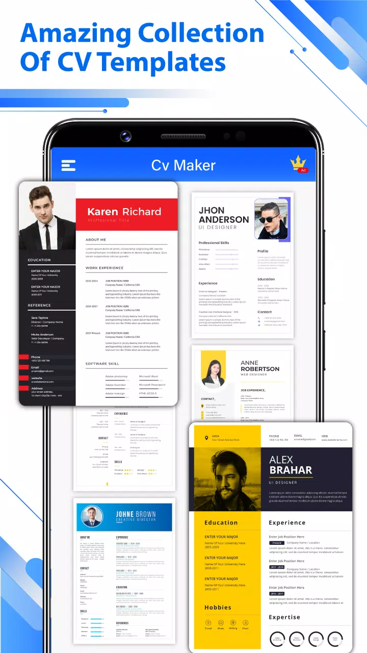 Resume Builder - PDF CV Maker ဖန်သားပြင်ဓာတ်ပုံ 2