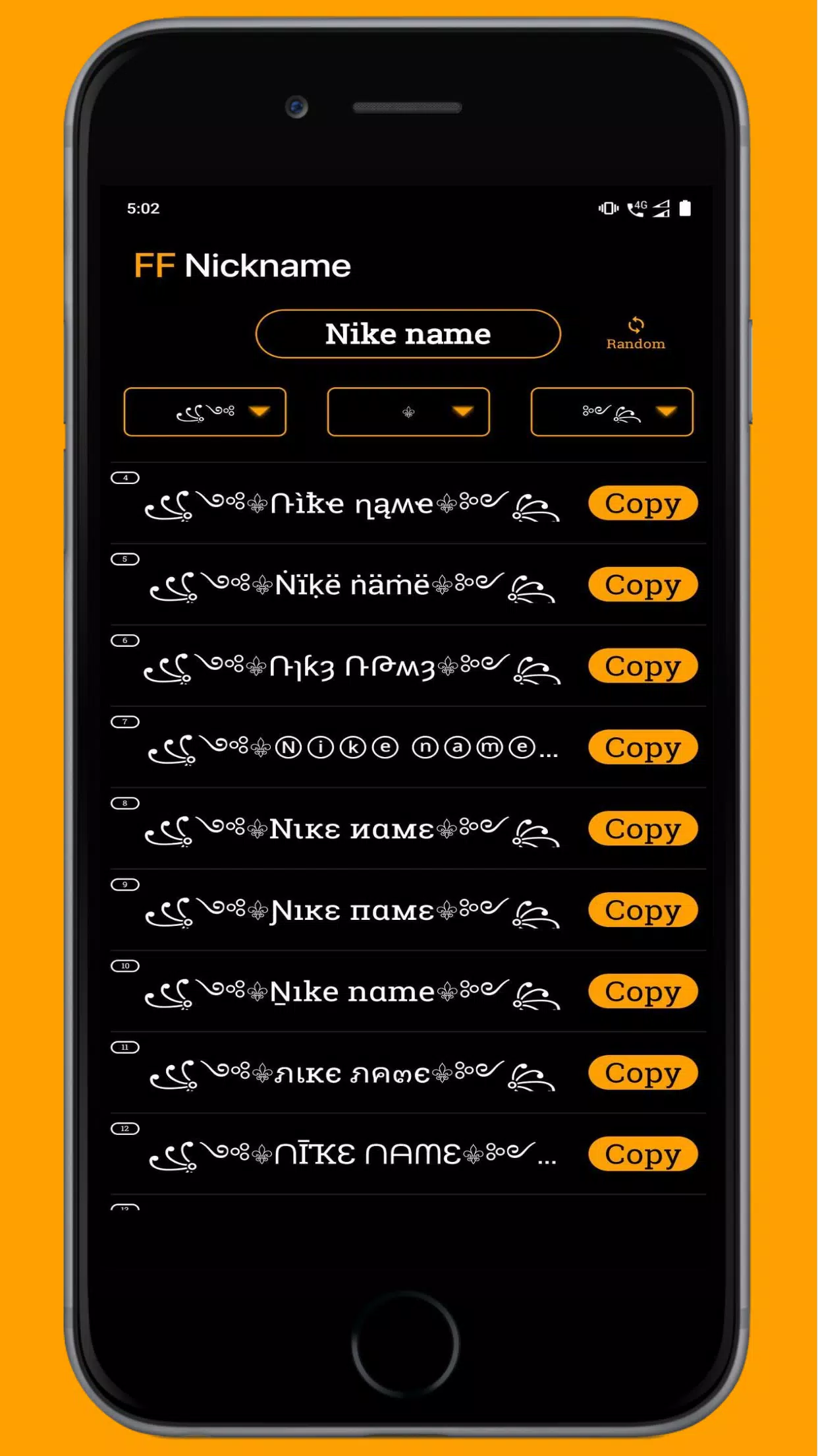 FF Name Creator - Nickname Generator For Games Screenshot 3