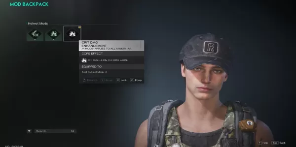 Once Human Gear Customization Interface