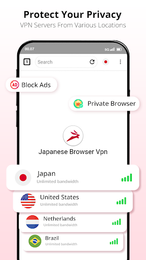 Japanese Browser Vpn: Private स्क्रीनशॉट 2