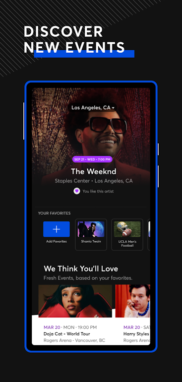 Ticketmaster ภาพหน้าจอ 1