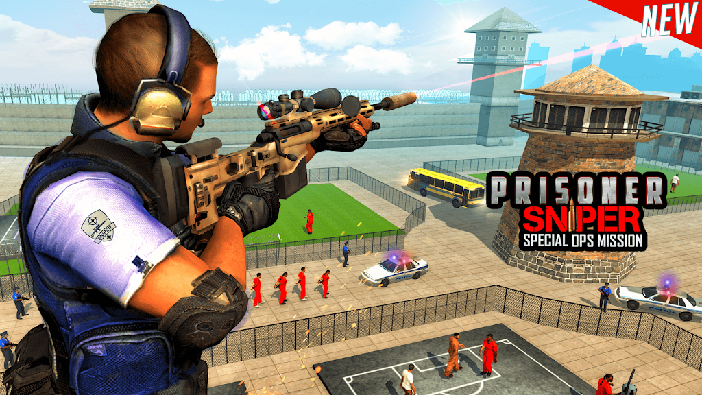 Prisoner Sniper Shooting 3D Gun Games 螢幕截圖 1