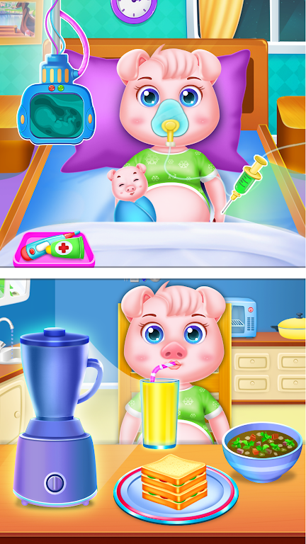 Pinky pig mom newborn 스크린샷 2