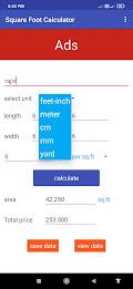 Square Foot Calculator Ảnh chụp màn hình 0