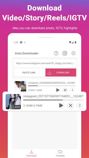 Video Downloader For Insta - IG Stories, Reels ဖန်သားပြင်ဓာတ်ပုံ 0