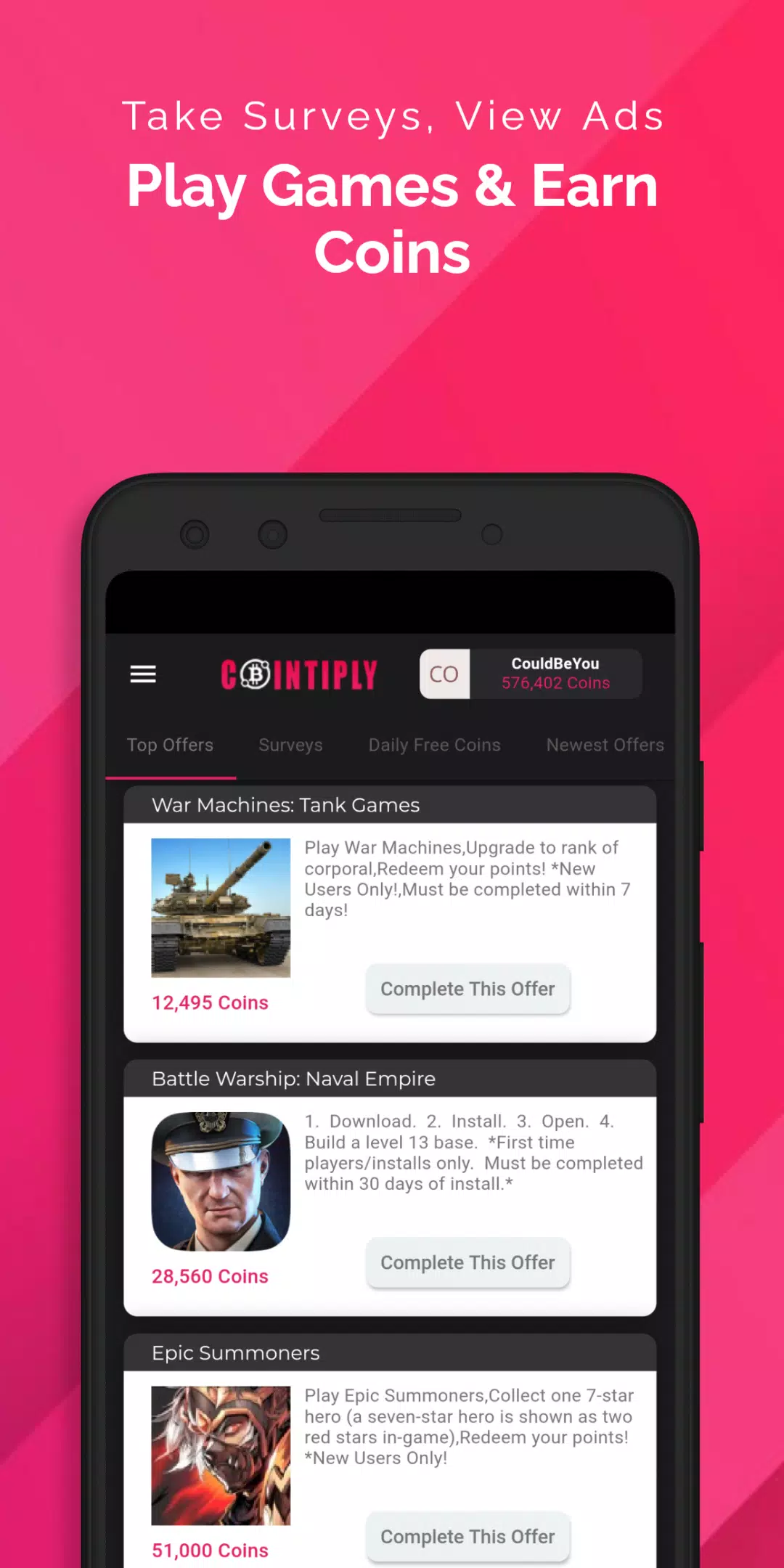 Cointiply - Earn Real Bitcoin 螢幕截圖 1