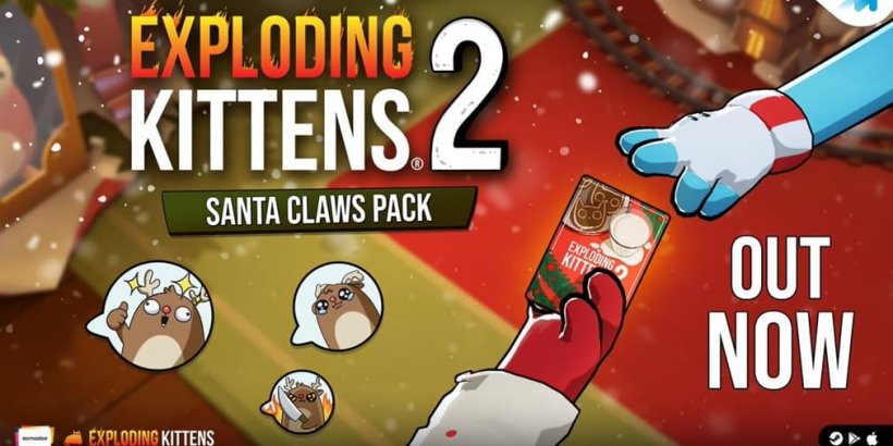 Расширение Santa Claws развязывает праздничный хаос в Exploding Kittens 2