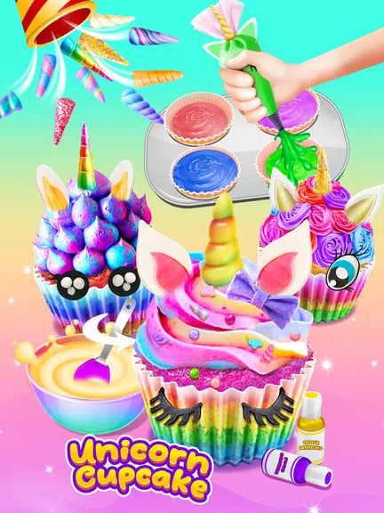 Cupcake Maker: Unicorn Cupcake Ảnh chụp màn hình 2