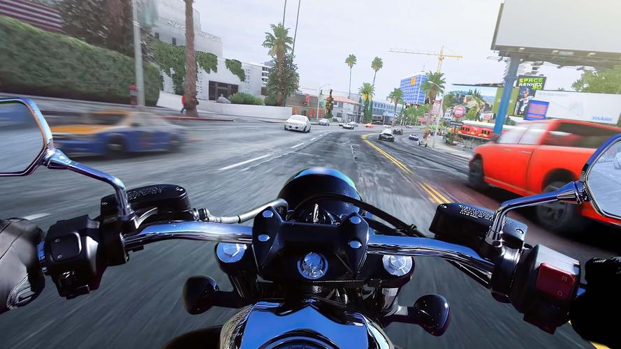 Traffic Moto Bike Rider City Скриншот 1