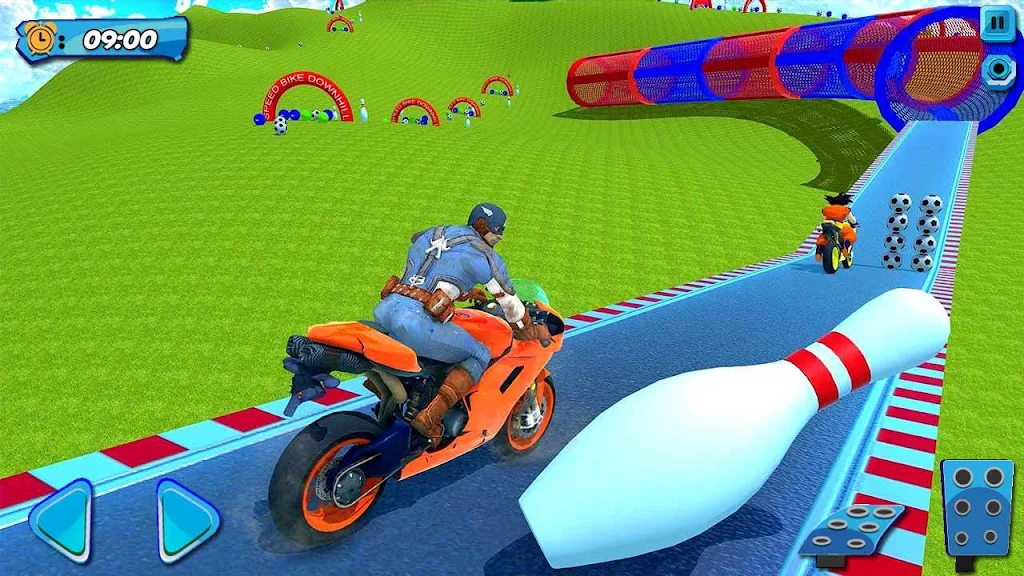 Superhero Bike Stunt Games 3D ဖန်သားပြင်ဓာတ်ပုံ 2