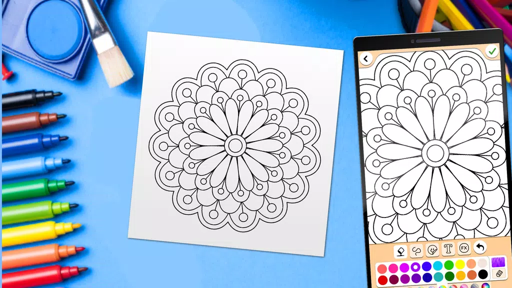 Mandala Coloring Pages ဖန်သားပြင်ဓာတ်ပုံ 2