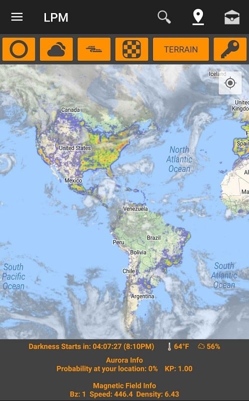 Light Pollution Map - Dark Sky स्क्रीनशॉट 2