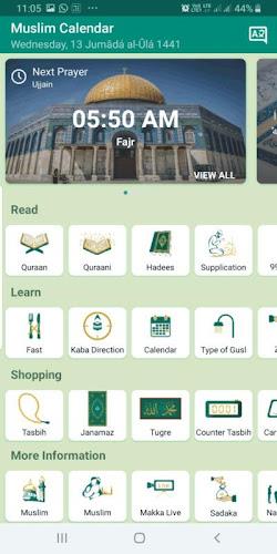 Muslim Calendar: Hindi Quran Screenshot 0