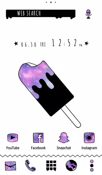 Popsicle Galaxy Theme Zrzut ekranu 0