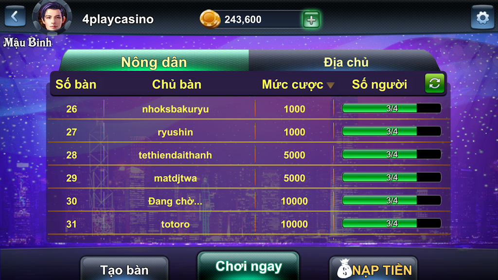 4Play - Mau Binh Online ภาพหน้าจอ 1