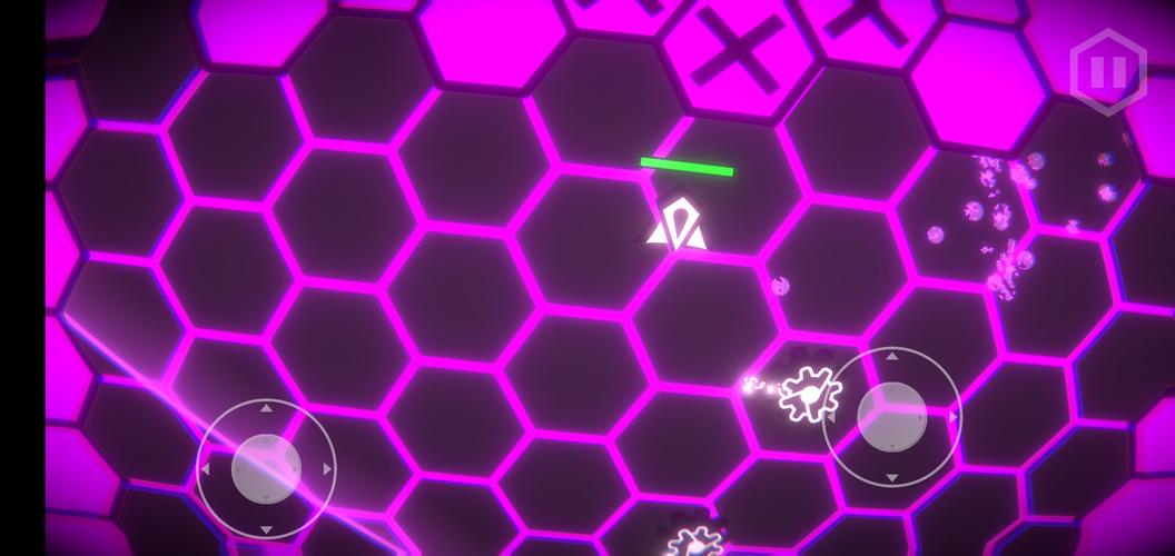 Hexa-Neon Shooter Tangkapan skrin 1