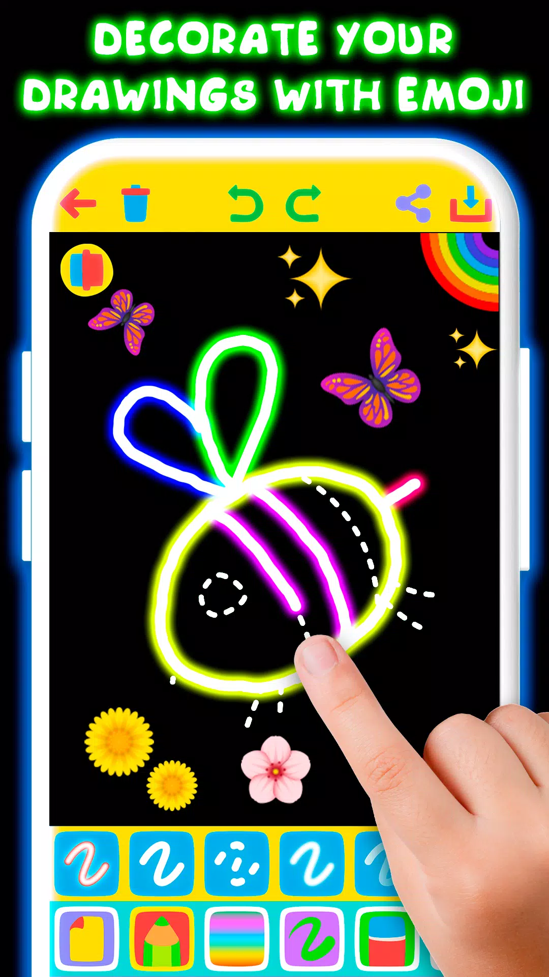 Drawing For Kids - Glow Draw Ảnh chụp màn hình 2