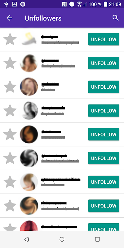 Unfollowers & Ghost Followers Zrzut ekranu 2