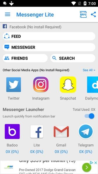 Messenger Pro Lite for Messages应用截图第0张