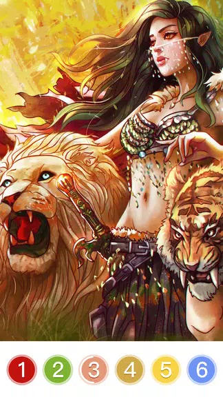 Schermata Fantasy Coloring Game, Paint by Number Offline 3