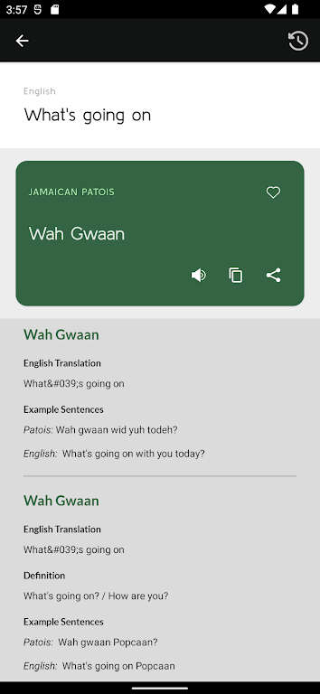 Jamaican Patwah Translator Captura de tela 2