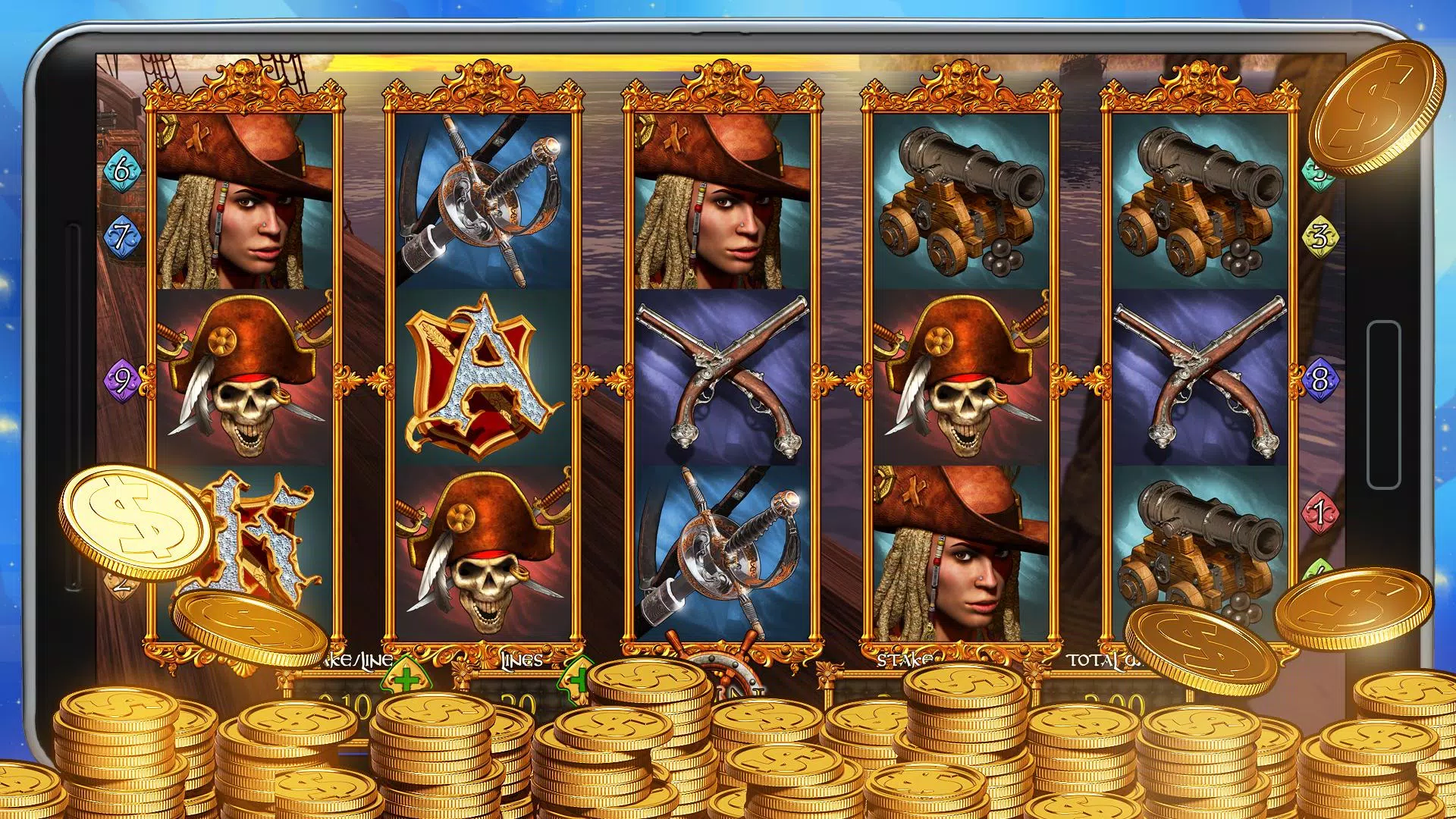 Pirate Slots: VR Slot Machine Captura de pantalla 0