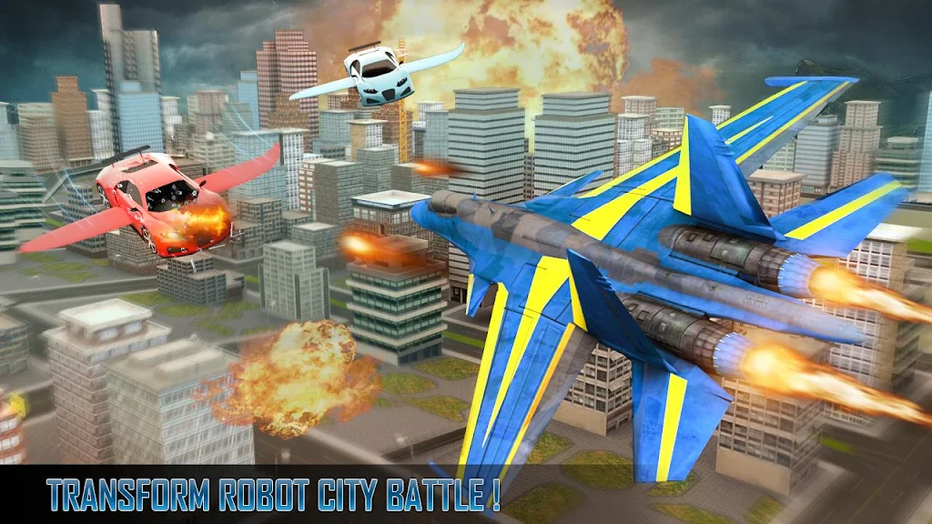 Police Air Jet Multi Robot Shooting Game Zrzut ekranu 3
